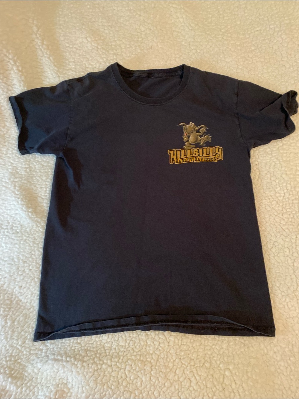Harley-Davidson Black Tee with Yellow Hillbilly Logo